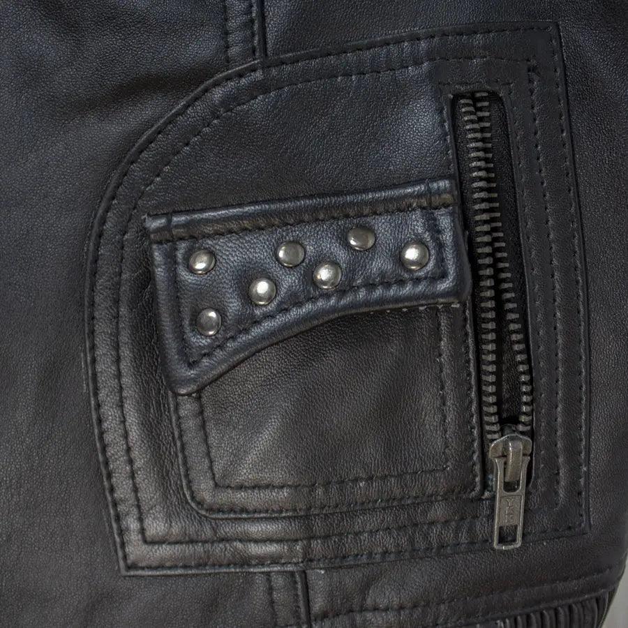 Gilet en cuir clouté pour femmes Open RoadEX-STOCK Canada