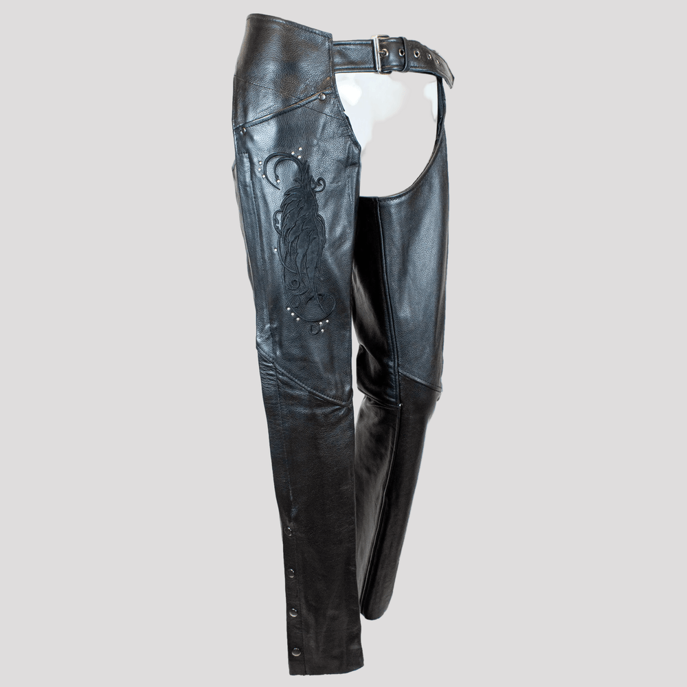 BOL/Open Road Chap in pelle da donna con design a ala in pelle scamosciata