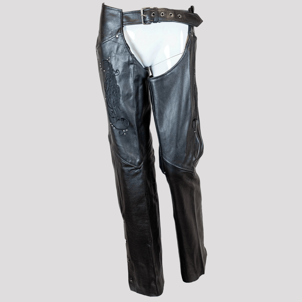BOL/Open Road Chap in pelle da donna con design a ala in pelle scamosciata
