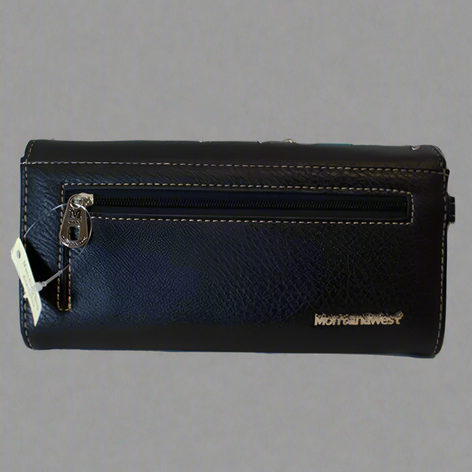 Open Road Women's Sugar Skull Faux Leather Trifold Wallet EX-STOCK Canada