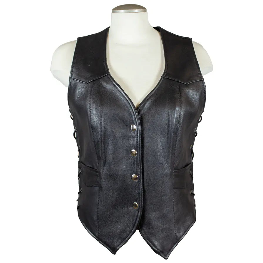 Open Road Women's Western Style Leather Vest EX-STOCK Canada