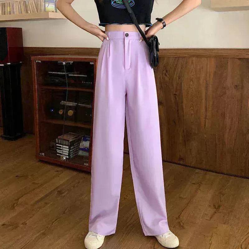 Oversized Women's Drape Suit Pants Loose Straight Leg | EX-STOCK