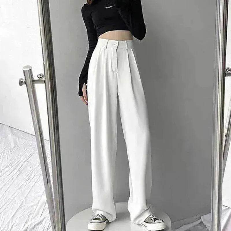 Oversized Women's Drape Suit Pants Loose Straight Leg - EX-STOCK Canada