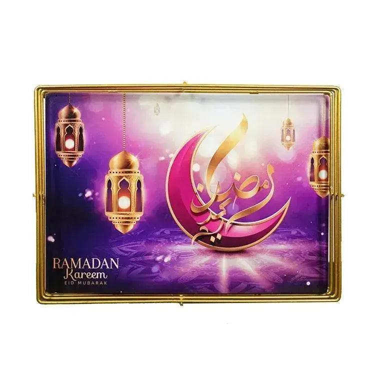 Painted Islamic Ramadan Iron Serving Tray - EX-STOCK Canada