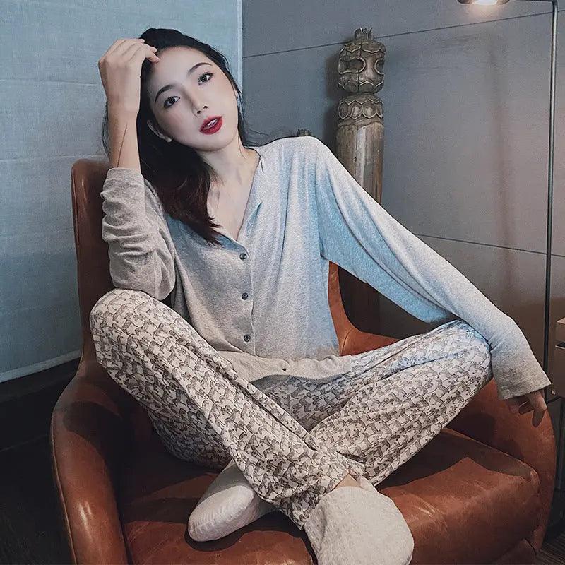 Pyjamas pour femmes au printemps et en automne - EX-STOCK Canada