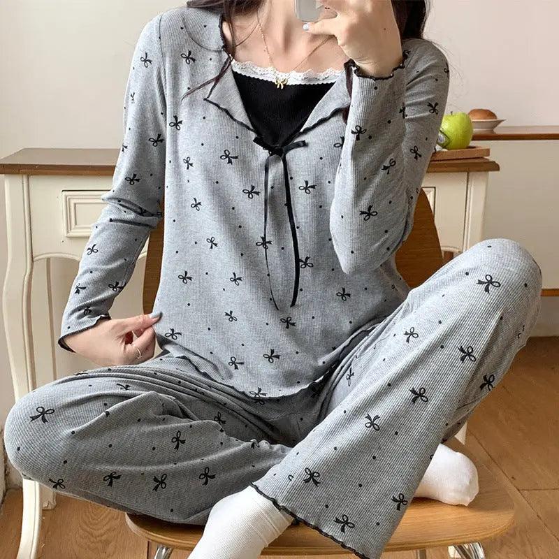 Pajamas For Women Long Sleeve With Chest Pad - EX-STOCK Canada