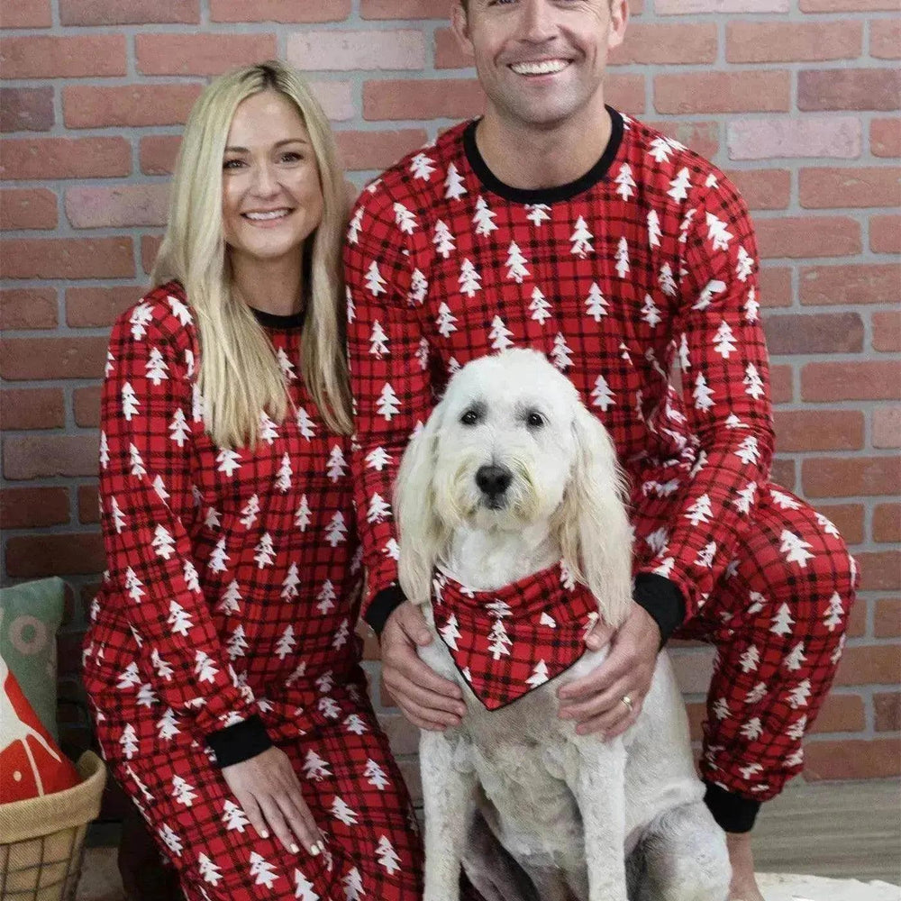 Ropa Familiar Padre-Hijo Paquete de Ropa de Navidad Pijamas Estilo Europeo y Americano Ropa de Casa - EX-STOCK Canada