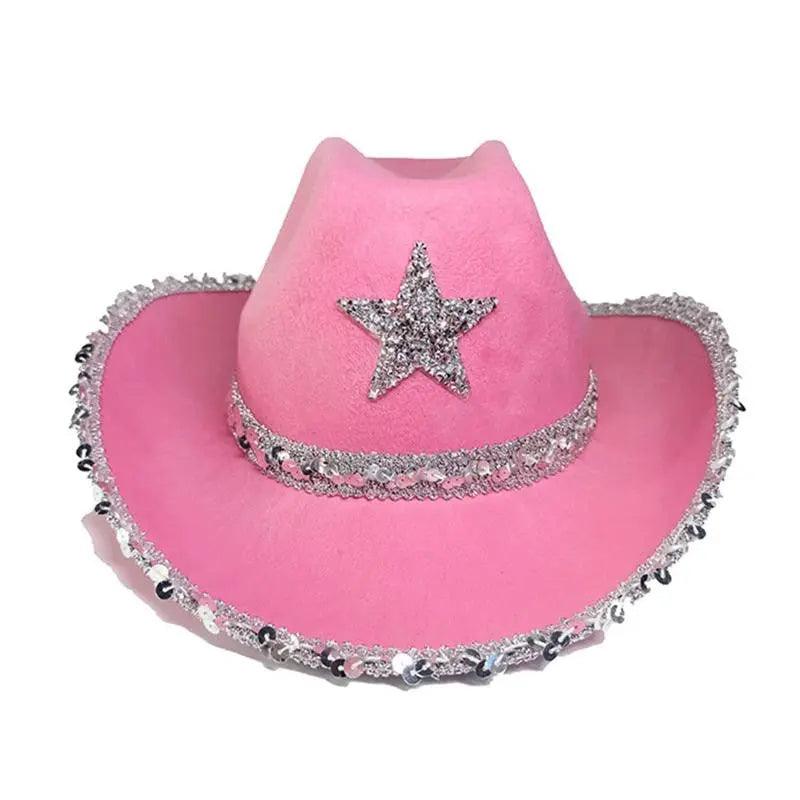 Party Black Bilateral Sequined Cowboy Hat - EX-STOCK Canada