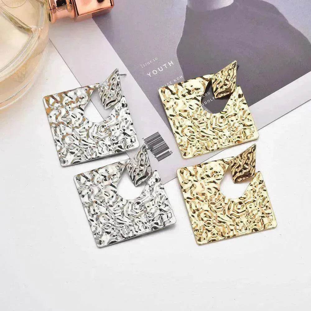 Personality Geometry Rhombus Irregular Alloy Earrings - EX-STOCK Canada