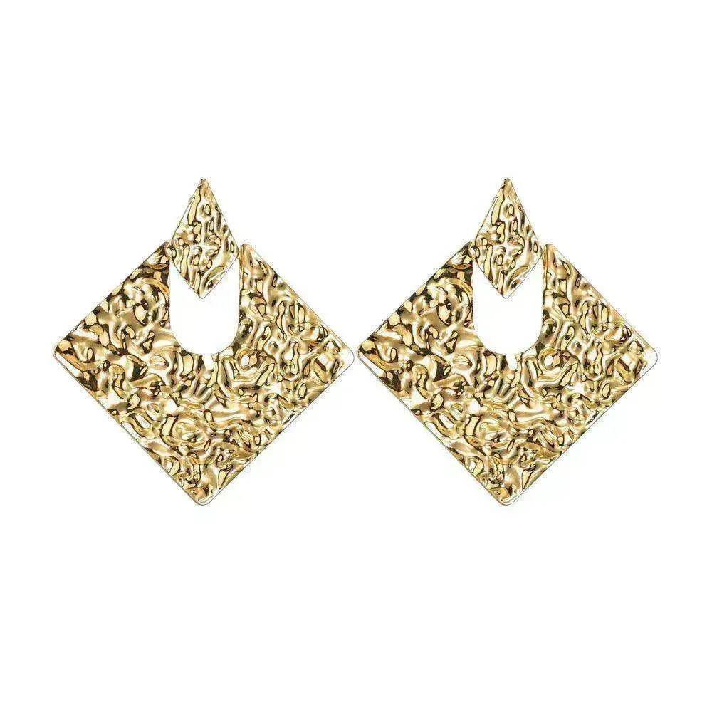 Personality Geometry Rhombus Irregular Alloy Earrings - EX-STOCK Canada