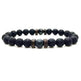 Personality Men's Black Volcanic Stone Bracelet - EX-STOCK Canada
