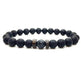 Personality Men's Black Volcanic Stone Bracelet - EX-STOCK Canada
