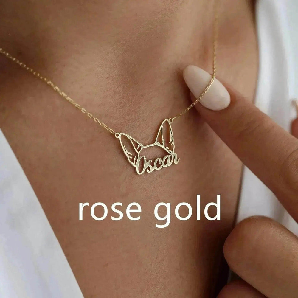 Personalized Stainless Steel DIY Cat And Dog Pet Name Necklace - EX-STOCK Canada