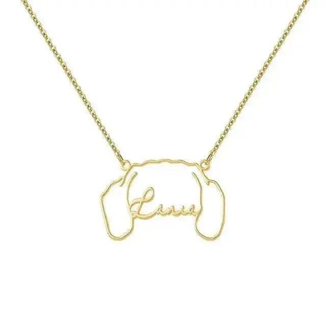 Personalized Stainless Steel DIY Cat And Dog Pet Name Necklace - EX-STOCK Canada