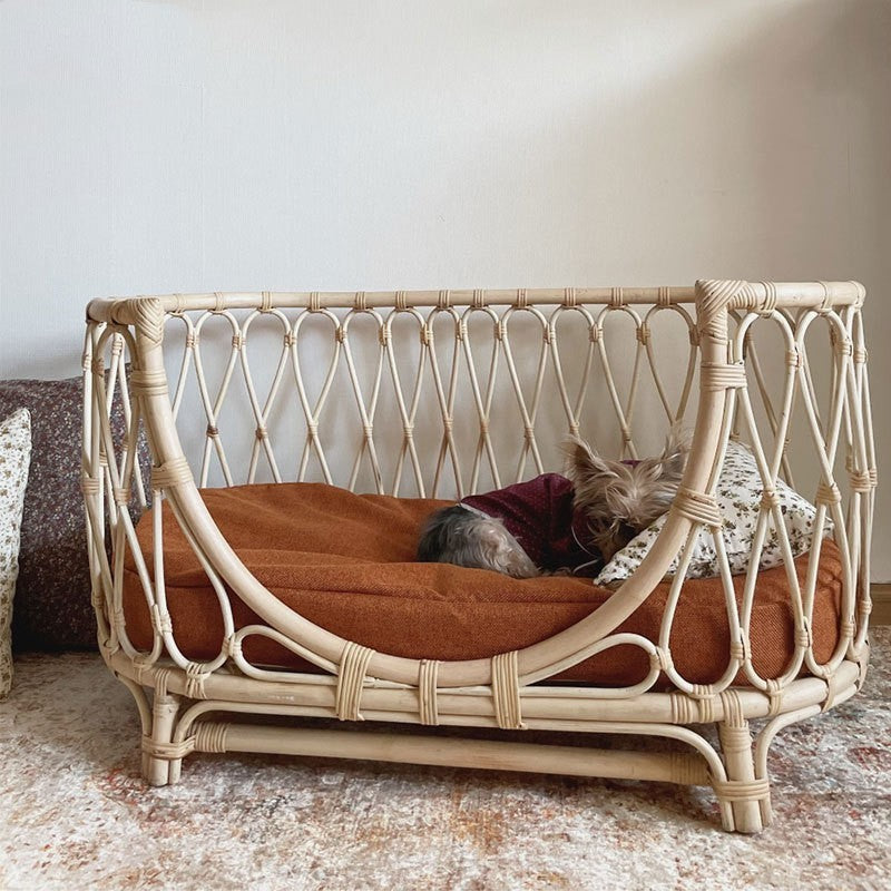 Pet Bed Handmade Rattan Woven Pet Bed Sofa For Dogs EX-STOCK Canada