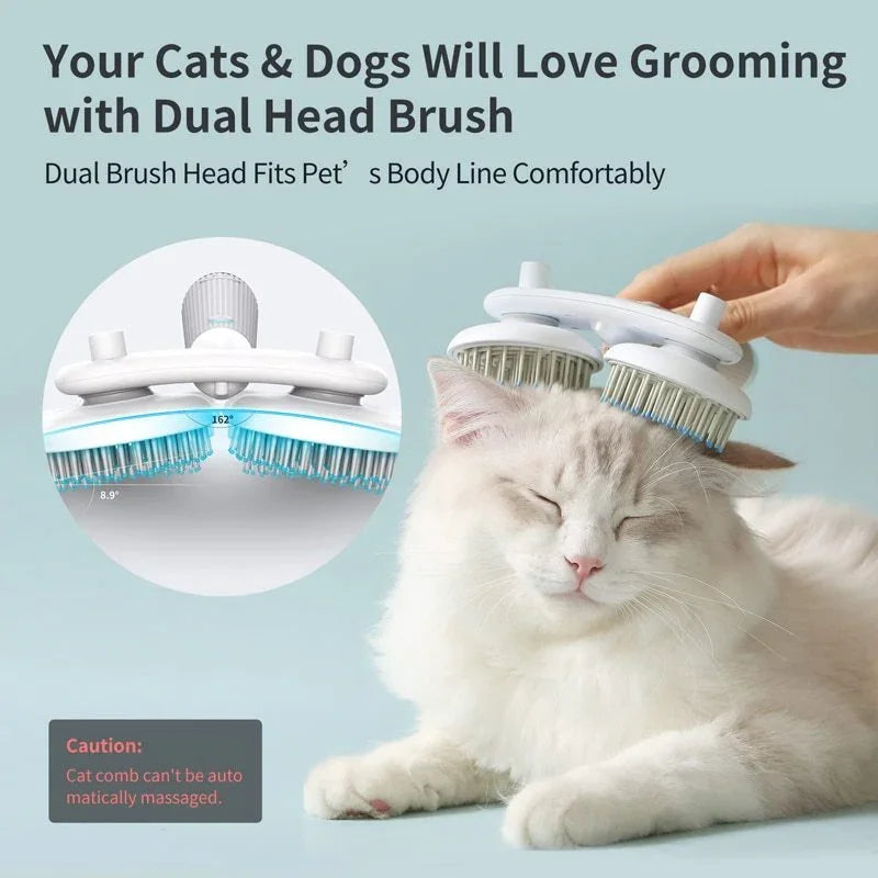 Pet Cat Brush Dog Slicker Brush Double-headed Negative Ion One-button Self Cleaning Dog Cat Hair Removal Pets Products EX-STOCK Canada