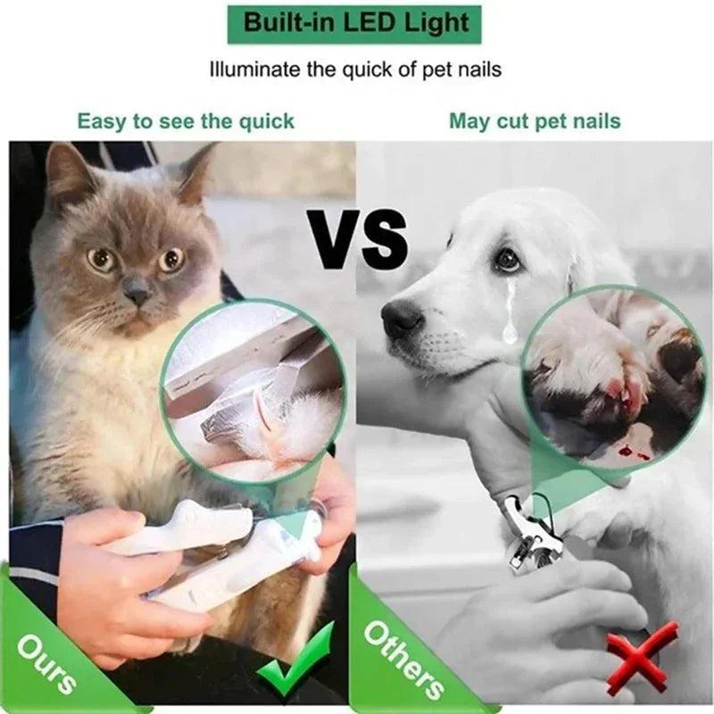 Pet Nail Clippers With LED Light Dogs Cat Nail Scissors Professional Trimmer Tool Care Grooming Supplies EX-STOCK Canada