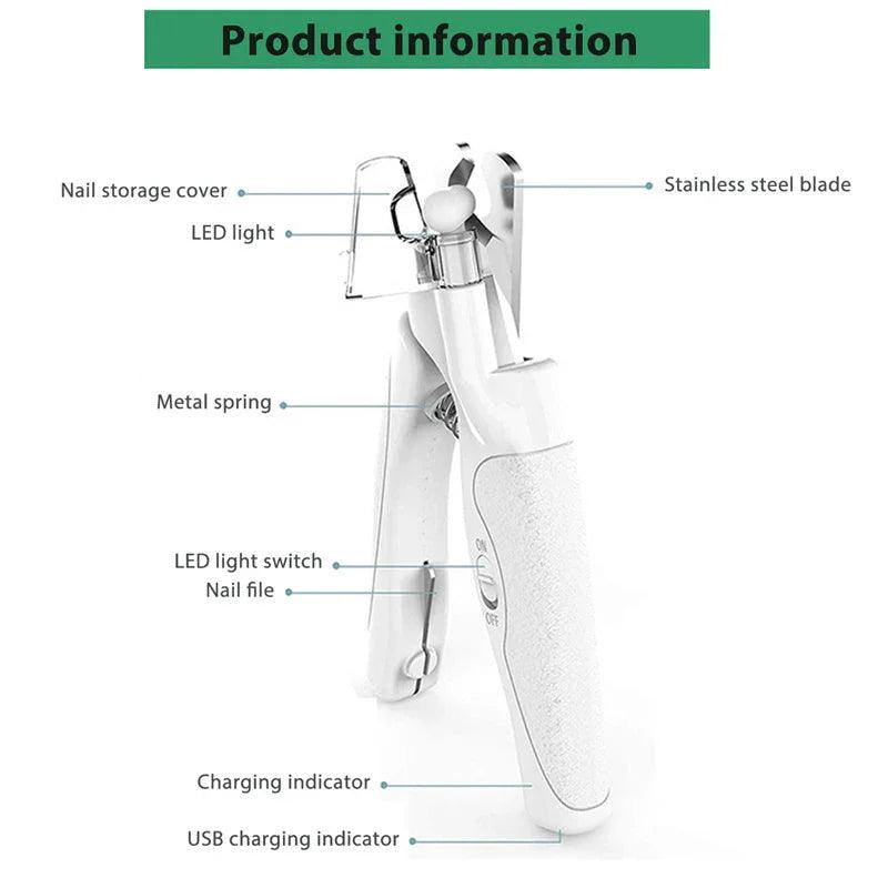 Pet Nail Clippers With LED Light Dogs Cat Nail Scissors Professional Trimmer Tool Care Grooming Supplies EX-STOCK Canada