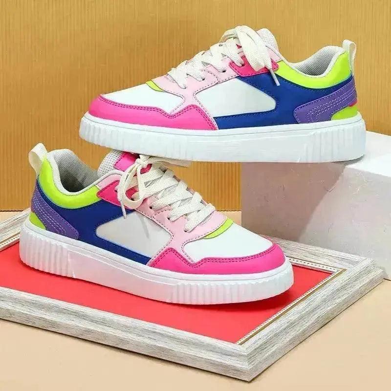 Baskets décontractées à lacets Platform Fashion Semelle douce Confortables - EX-STOCK Canada