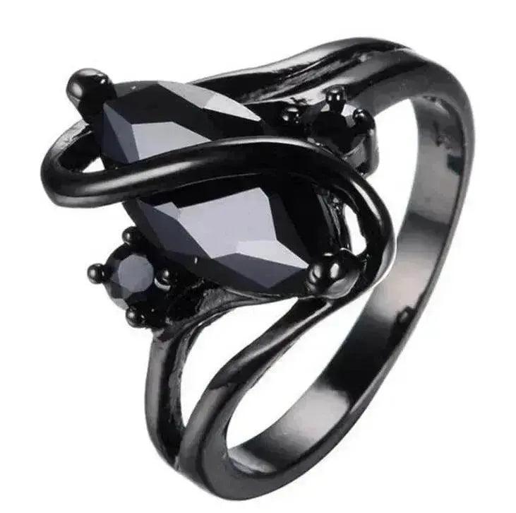 Beliebter Mode-Luxus Retro Lila Zirkon CZ Farbiger Kristallring Damen Verlobungsschmuck Edelstahlring - EX-STOCK Canada