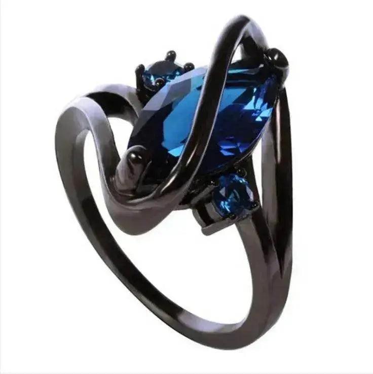 Beliebter Mode-Luxus Retro Lila Zirkon CZ Farbiger Kristallring Damen Verlobungsschmuck Edelstahlring - EX-STOCK Canada
