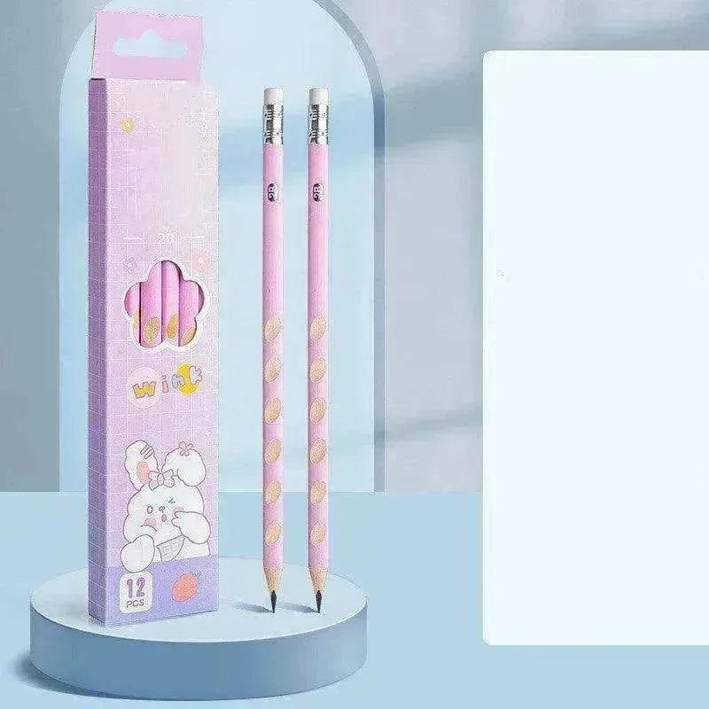 Primary School Students Use Hole-shaped Pencils To Correct Their Grip - EX-STOCK Canada