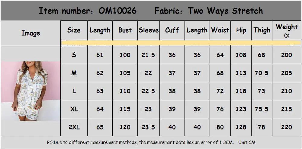 Printed Cardigan Short Sleeve Single-breasted Casual Suit Home Pajamas For Women - EX-STOCK Canada