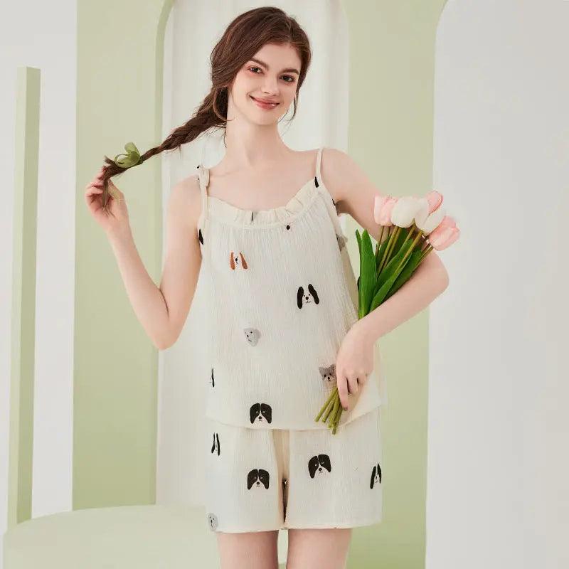 Pure Cotton Double-layer Gauze Pajamas For Women - EX-STOCK Canada