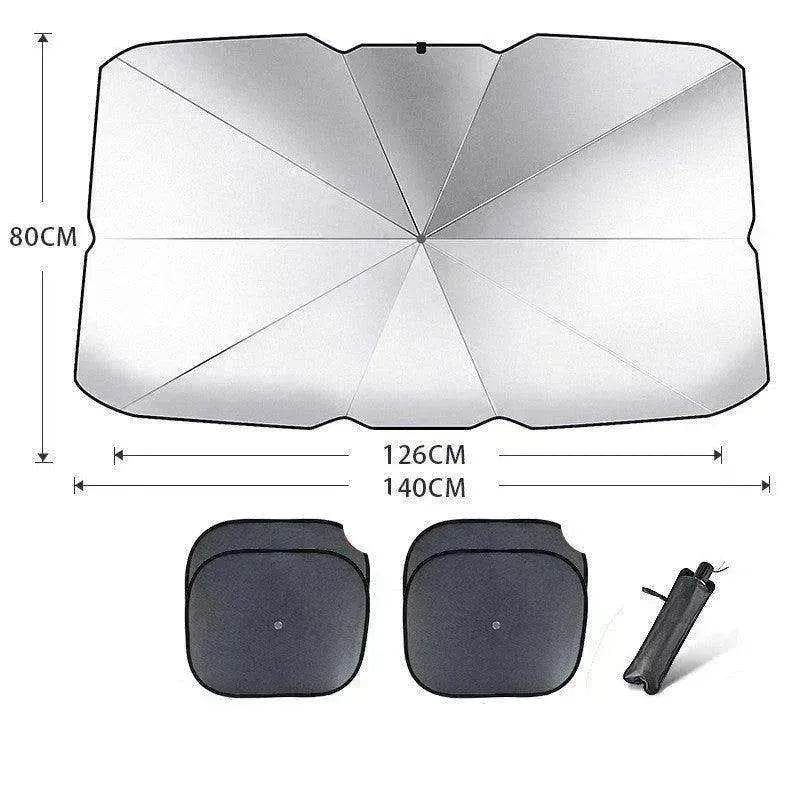 Quick deploy and practical foldable car sunshade - EX-STOCK Canada