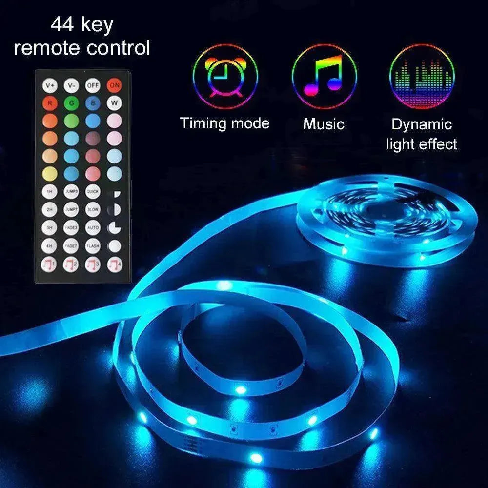 Bande lumineuse LED RGB 5050 Bande LED changeant de couleur avec télécommande 20 mètres de long Contrôleur 44 touches - EX-STOCK CANADA