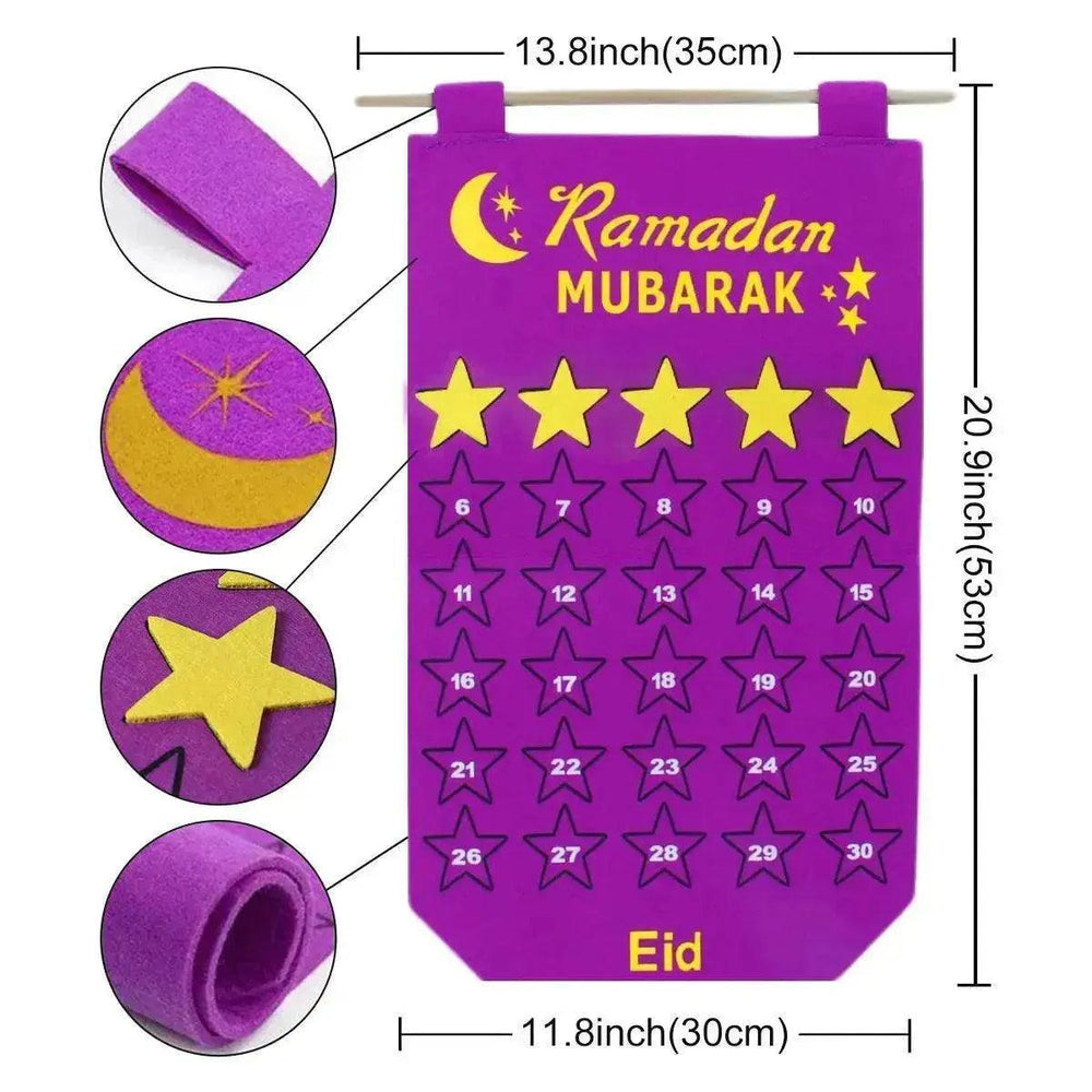 Decorazione di Ramadan Calendario Eid 30 Giorni Tappeto Eid per Bambini - EX-STOCK Canada