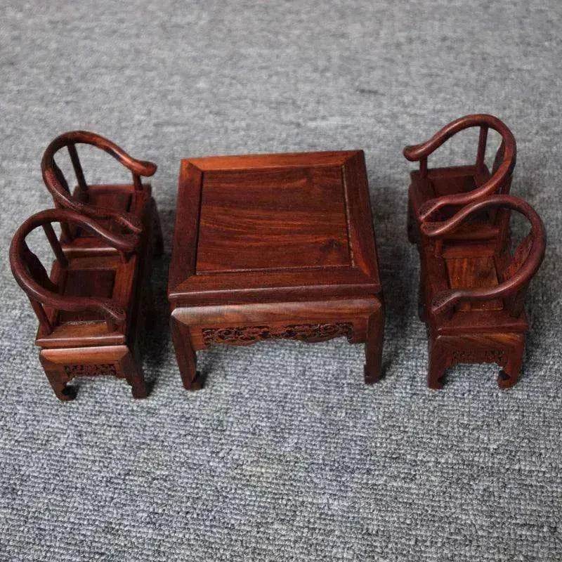Red Rosewood Antique Creative Table And Chair Furniture Ornaments - EX-STOCK Canada