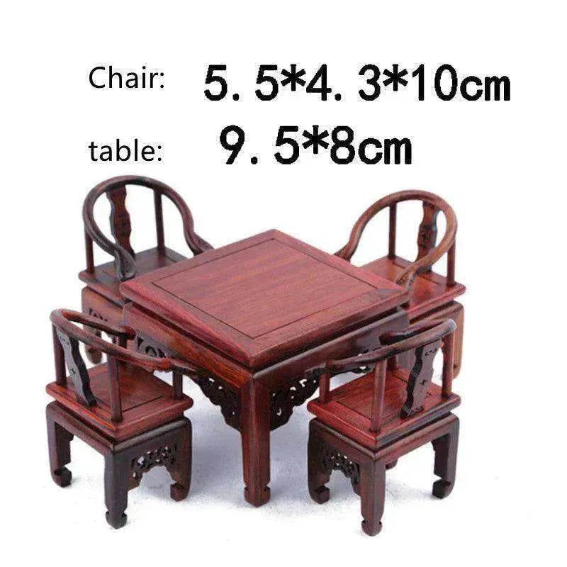 Red Rosewood Antique Creative Table And Chair Furniture Ornaments - EX-STOCK Canada