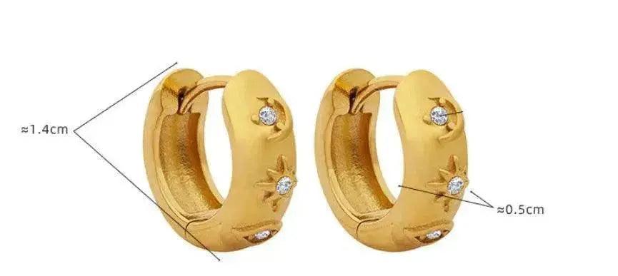 Boucles d'oreilles rétro élégantes en acier titane pour femmes - EX-STOCK Canada
