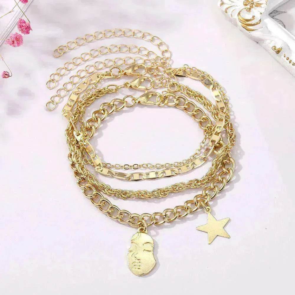 Retro Five-pointed Star Bracelet Four-piece Set - EX-STOCK Canada
