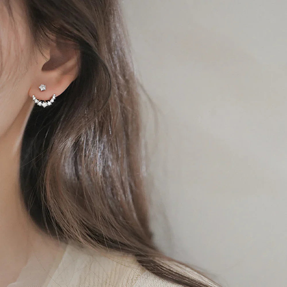 Pendientes colgantes de arco con pedreríaEX-STOCK Canada