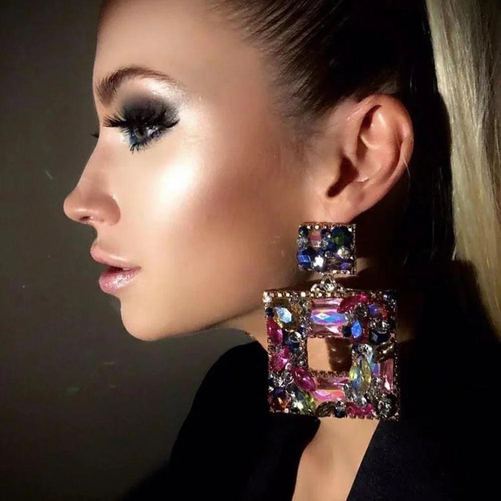 Boucles d'oreilles en strass, en verre et entièrement en diamantsEX-STOCK Canada