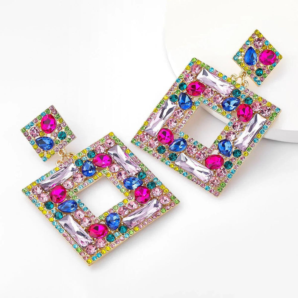 Boucles d'oreilles en strass, en verre et entièrement en diamantsEX-STOCK Canada