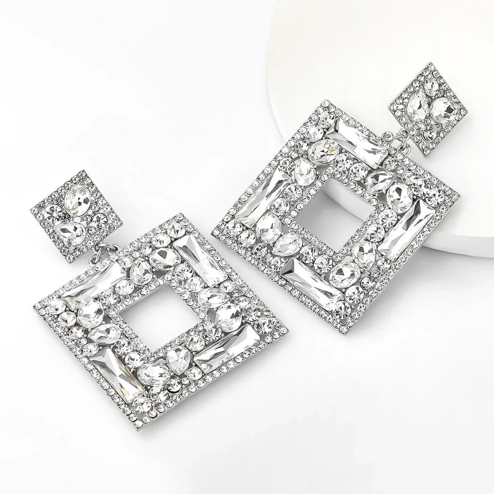 Pendientes de strass, vidrio y diamantes completosEX-STOCK Canada