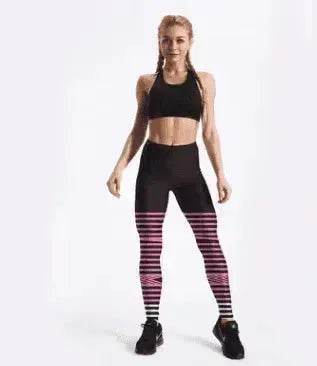 Rings Black Yoga Workout Leggings - EX-STOCK Canada