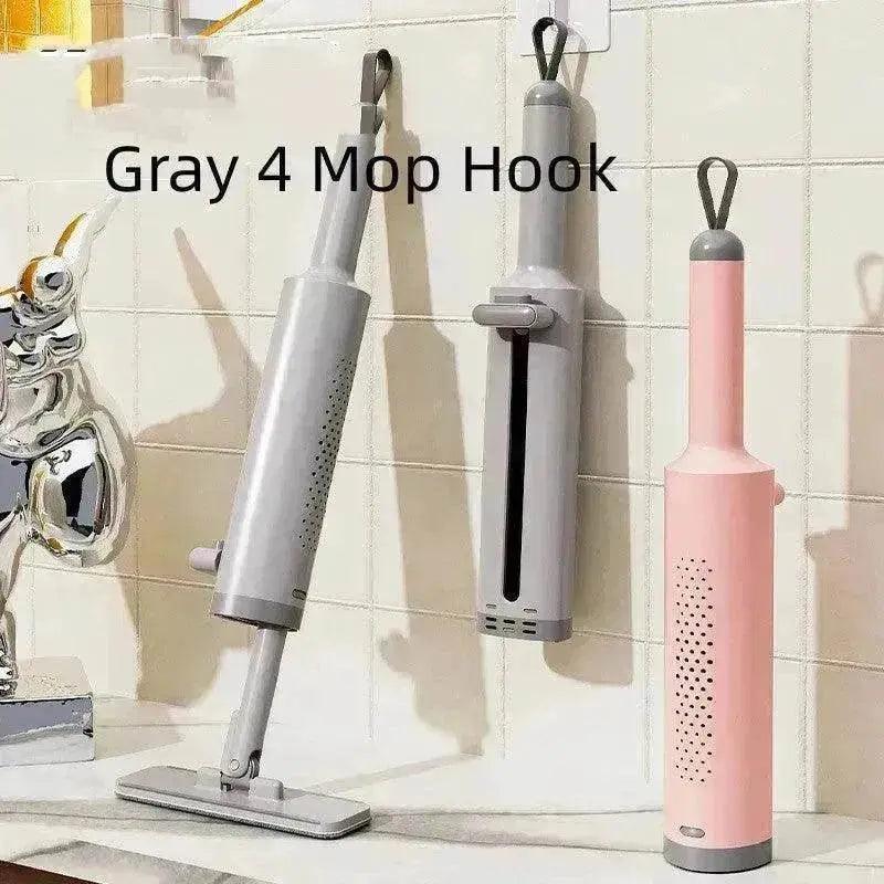 Drehbarer Self-Squeeze Mini-Mopp mit Ritzenbürste, Handwaschfreier Flachmopp zum Auspressen mit 2 wiederverwendbaren Mikrofaser-Pads, Mikrofaser-Mopp für Nass- und Trockenanwendung, Selbstwringender Flachmopp zur Bodenreinigung - EX-STOCK Canada