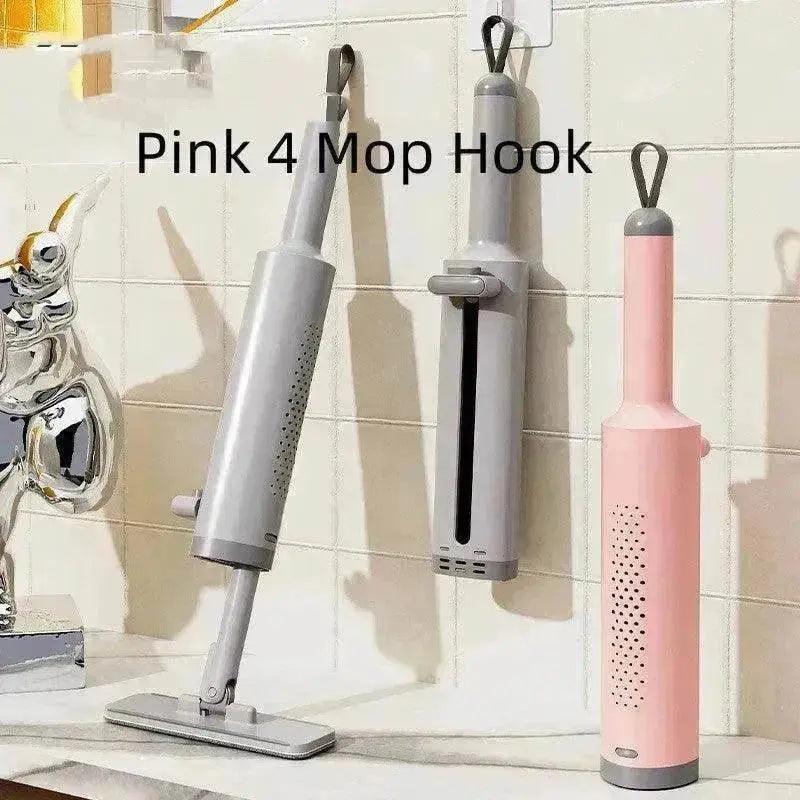 Drehbarer Self-Squeeze Mini-Mopp mit Ritzenbürste, Handwaschfreier Flachmopp zum Auspressen mit 2 wiederverwendbaren Mikrofaser-Pads, Mikrofaser-Mopp für Nass- und Trockenanwendung, Selbstwringender Flachmopp zur Bodenreinigung - EX-STOCK Canada