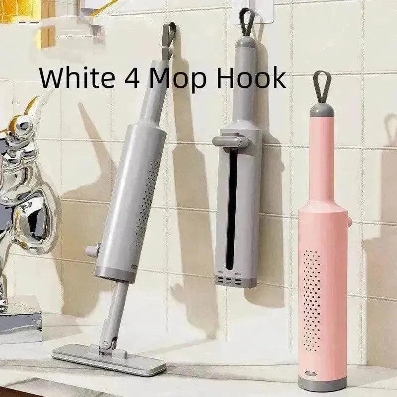 Drehbarer Self-Squeeze Mini-Mopp mit Ritzenbürste, Handwaschfreier Flachmopp zum Auspressen mit 2 wiederverwendbaren Mikrofaser-Pads, Mikrofaser-Mopp für Nass- und Trockenanwendung, Selbstwringender Flachmopp zur Bodenreinigung - EX-STOCK Canada