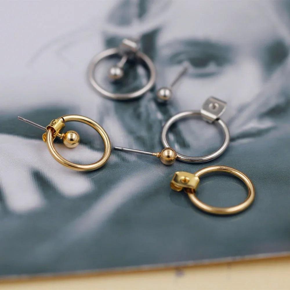 Round Metal Back Earrings EX-STOCK Canada