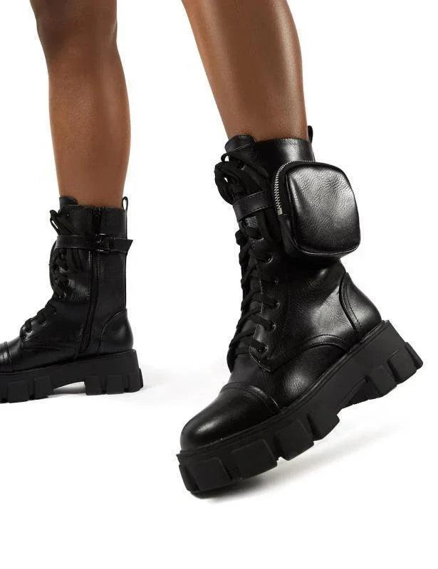 Round head female motorcycle riding boots EX-STOCK Canada