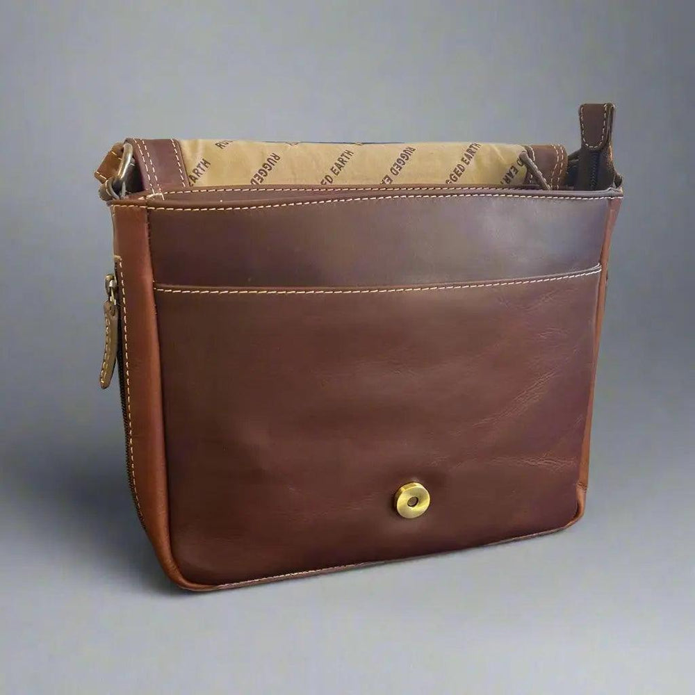 Sac organiseur est-ouest en cuir pleine fleur Rugged EarthEX-STOCK Canada