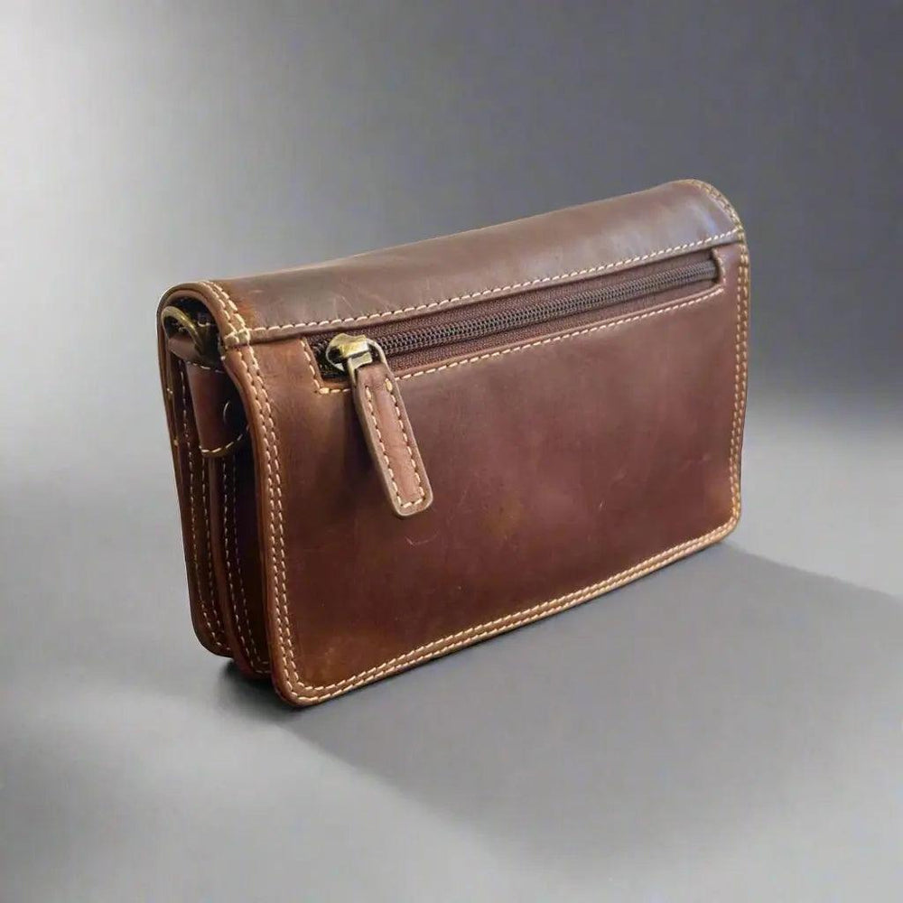Borsa Organizer Piccola in Pelle Piena RugosaEX-STOCK Canada