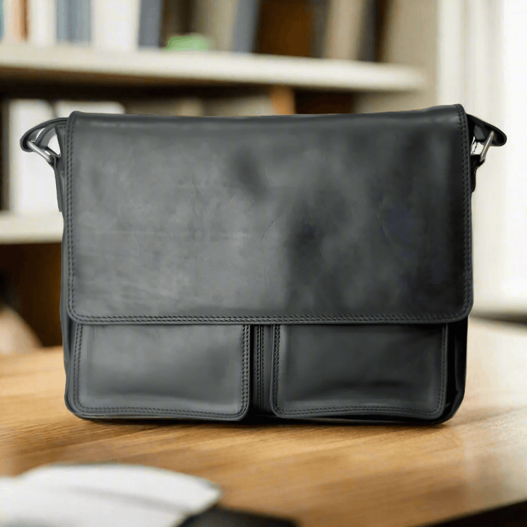 Rugged Earth Leather Messenger Bag EX-STOCK Canada