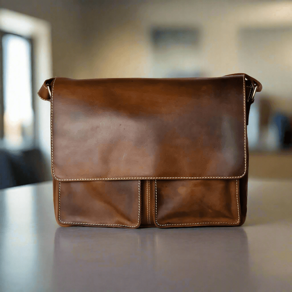 Sac messager en cuir Rugged EarthEX-STOCK Canada