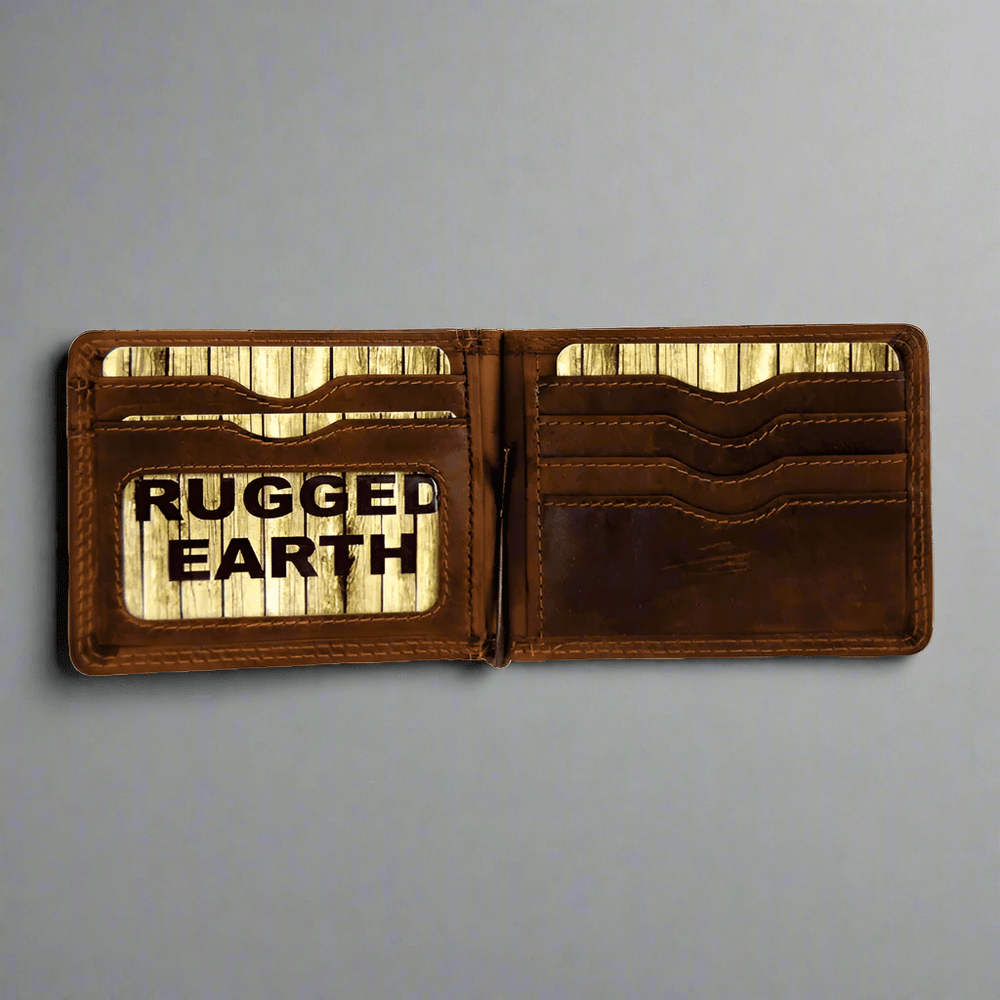 Portafoglio da uomo Rugged Earth in pelle con clip per soldiEX-STOCK Canada